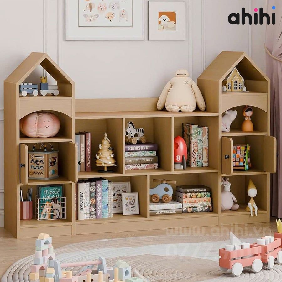Kệ sách cho bé Ahihi716 hình ngôi nhà