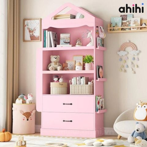 Kệ sách Ahihi702 – Kệ sách cho bé thiết kế tiện dụng