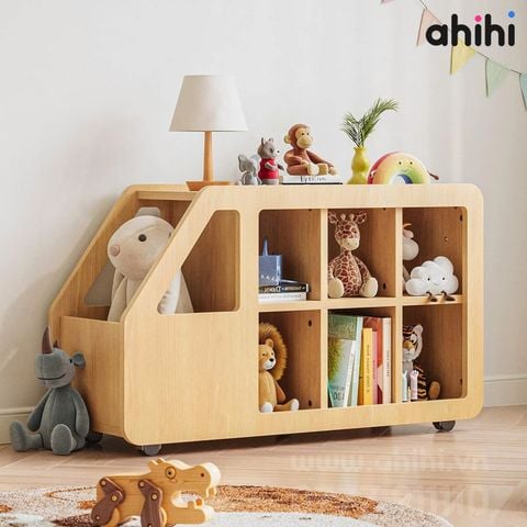 Kệ sách cho bé Ahihi715 hình xe hơi – Thiết kế ngộ nghĩnh,
