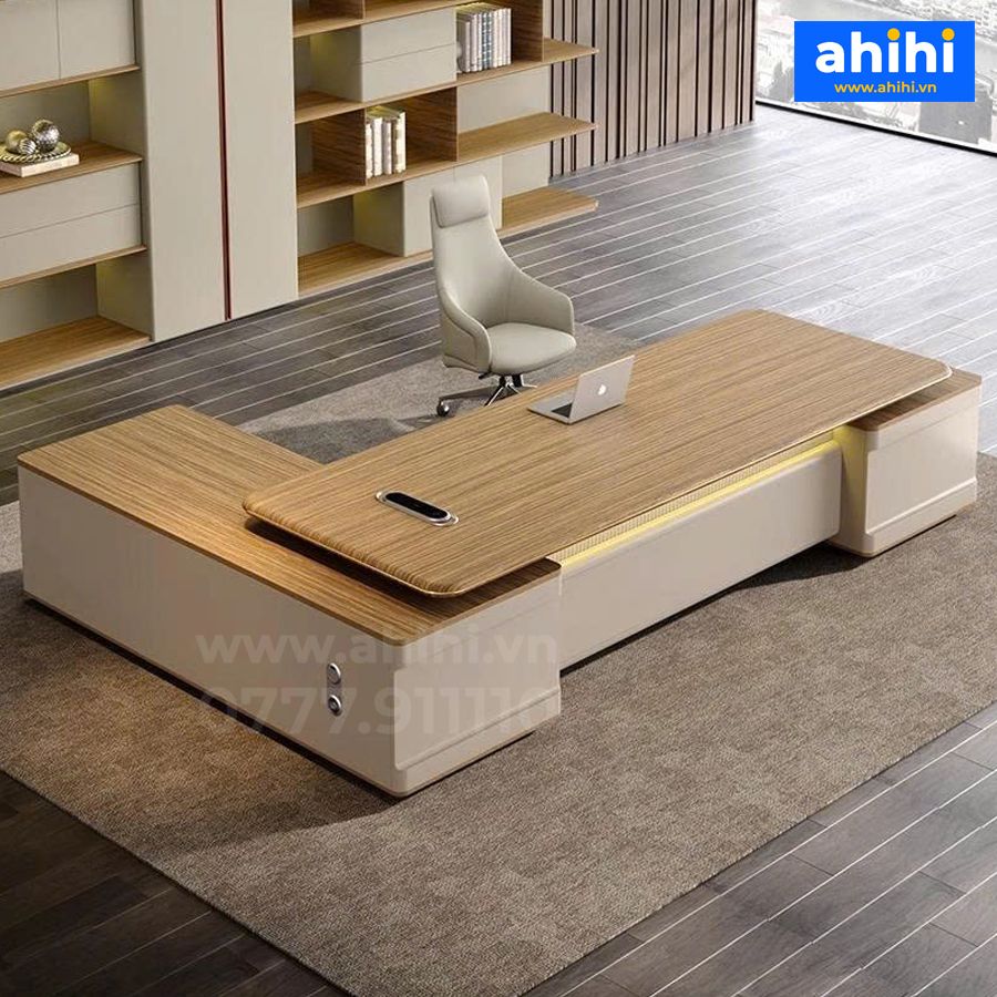 Bàn giám đốc hiện đại Ahihi102 – Gỗ cao cấp, sang trọng, tinh tế