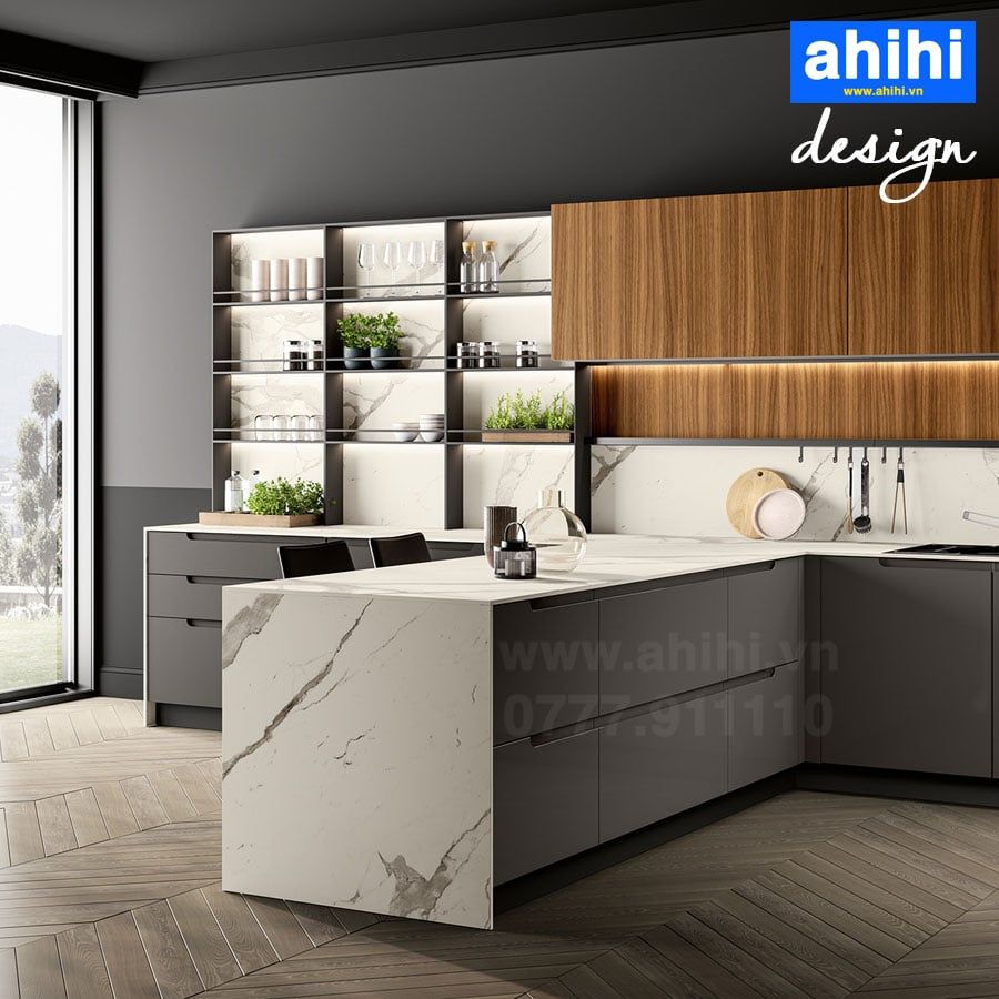 Tủ bếp ahihi cao cấp A206