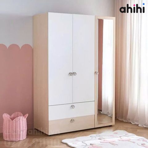 Tủ quần áo trẻ em Ahihi604 – MDF HMR chống ẩm, an toàn