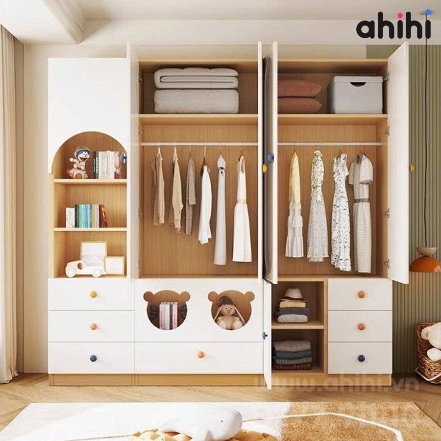 Tủ quần áo trẻ Em ahihi612 – Không gian lưu trữ thông minh