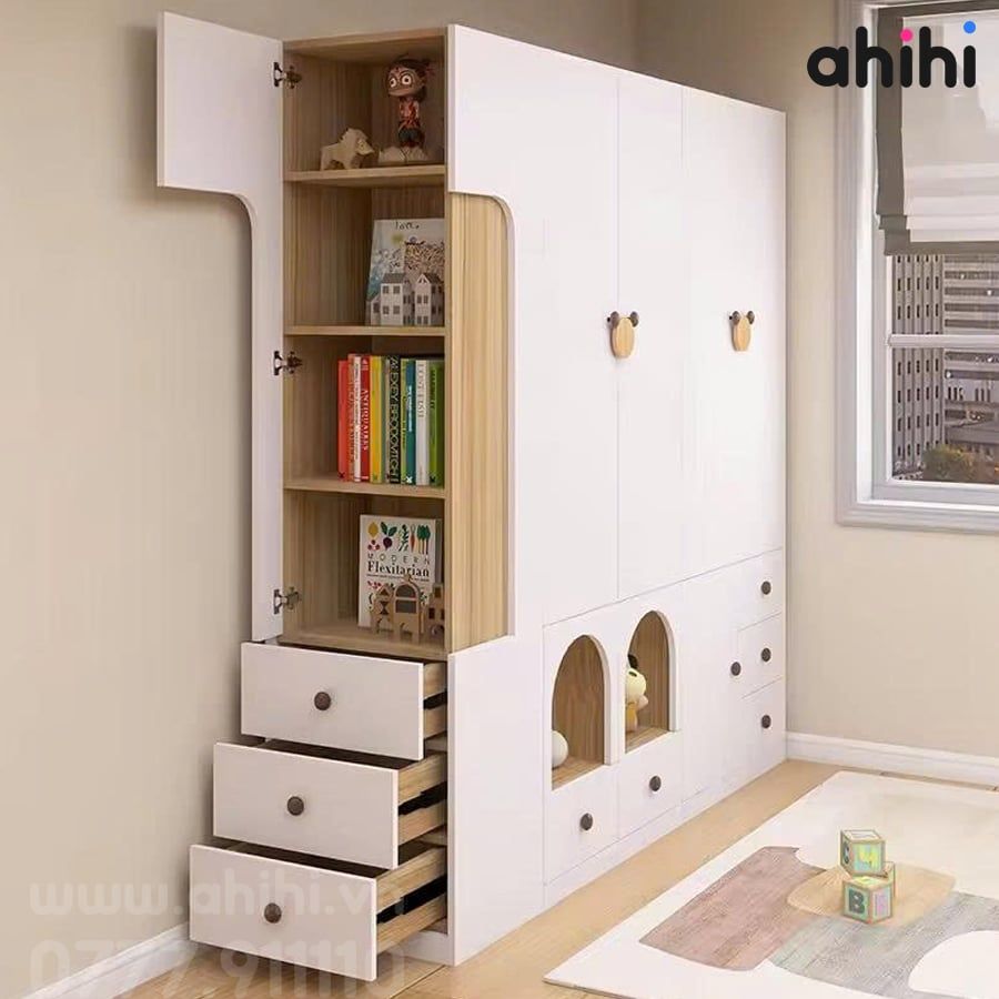 Tủ quần áo trẻ Em ahihi618 – Tối ưu lưu trữ, gọn gàng