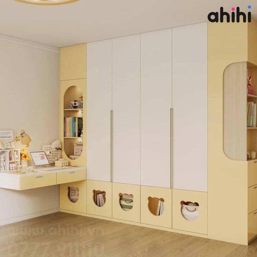 Tủ quần áo trẻ Em ahihi619 – Tối ưu lưu trữ, gọn gàng