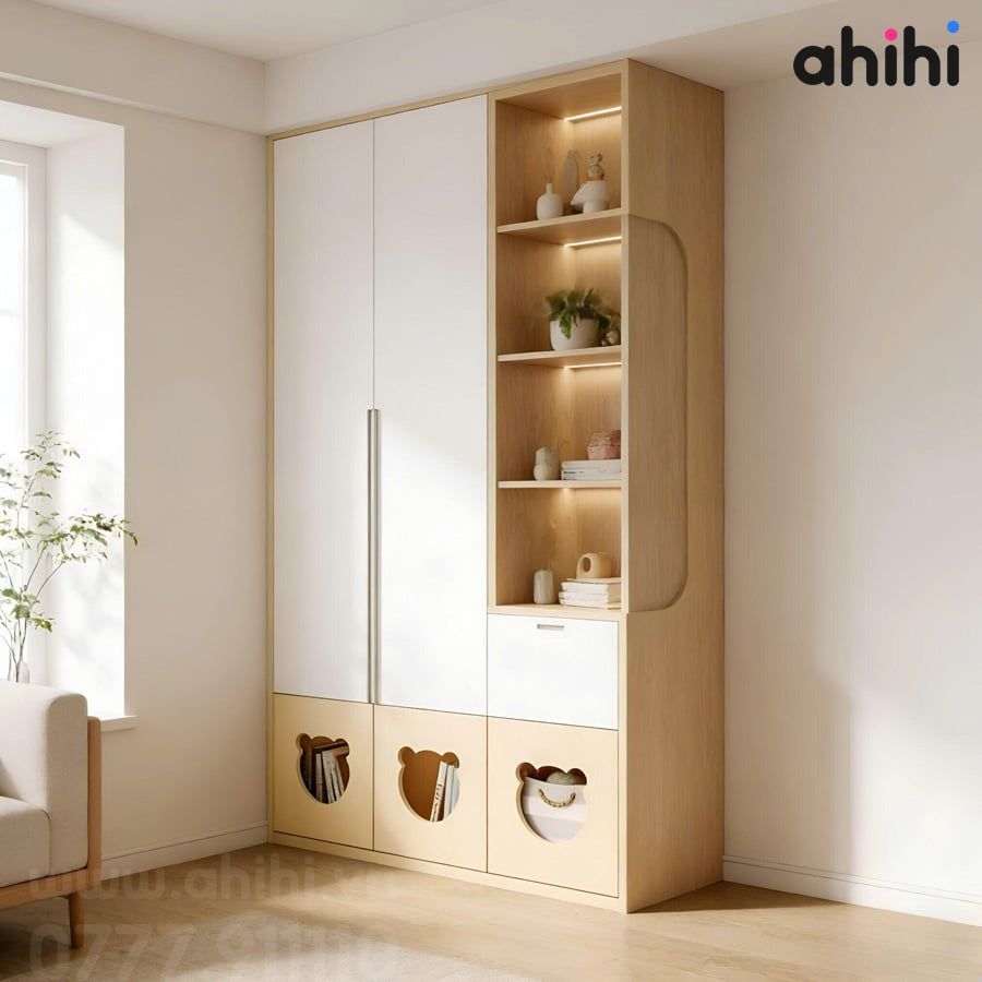 Tủ quần áo trẻ Em ahihi619 – Tối ưu lưu trữ, gọn gàng