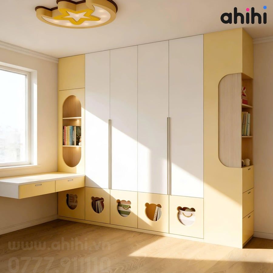 Tủ quần áo trẻ Em ahihi619 – Tối ưu lưu trữ, gọn gàng