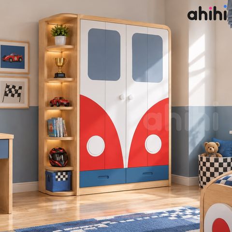 Tủ quần áo Ô Tô cho bé trai Ahihi – Thiết kế cá tính, tiện dụng