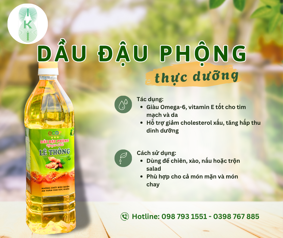 Dầu phộng ép thủ công nguyên chất
