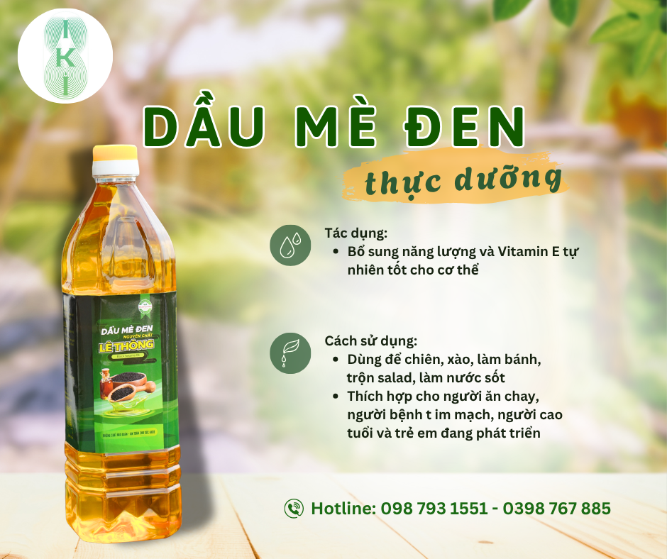 Dầu mè ép thủ công nguyên chất
