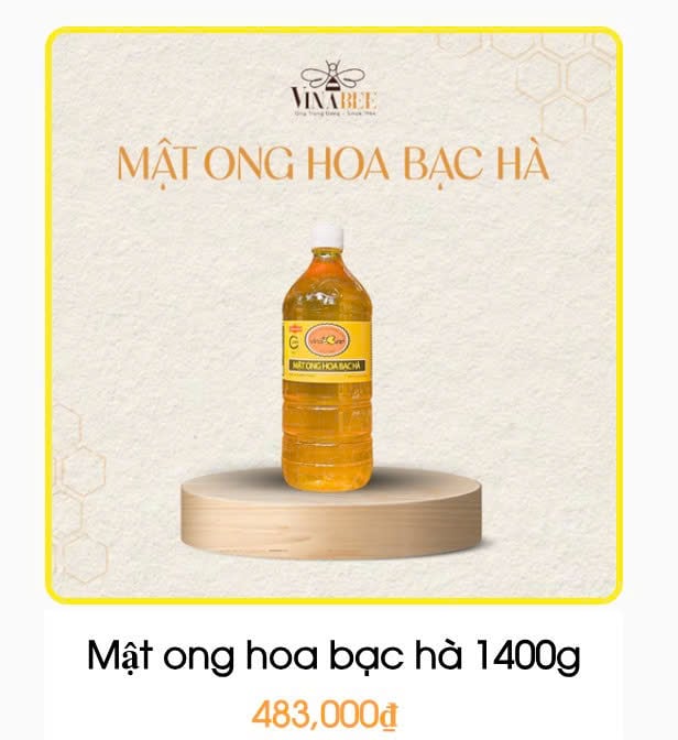 Nhân bản từ Mật ong bạc hà 1400g