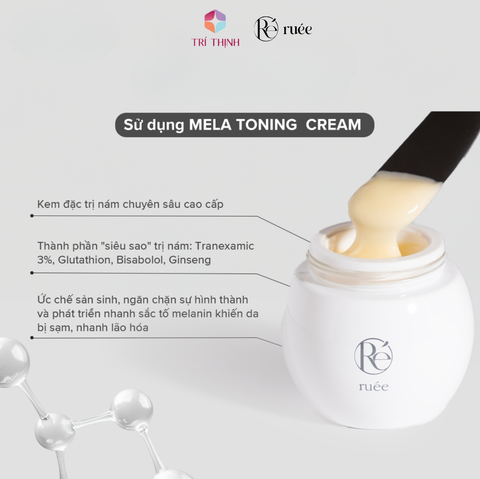  Kem Đêm Giảm Thâm Nám RUÉE Giúp Làm Trắng Sáng, Đều Màu Da Mila Cream Mela Toning 50g 