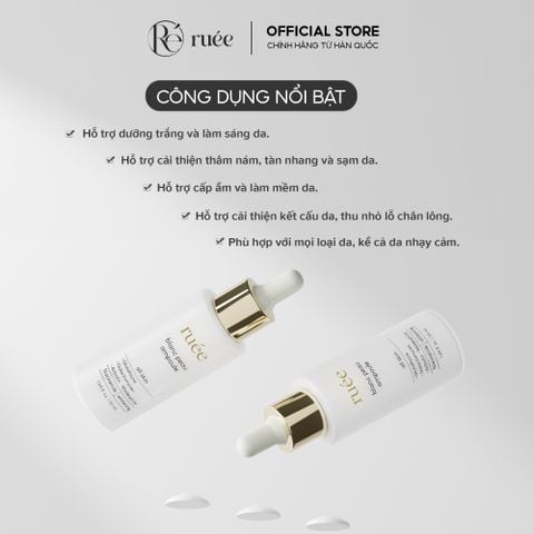  Serum Dưỡng Trắng Da RUÉE Hỗ Trợ Làm Sáng, Đều Màu Da Blanc Peau Ampoule Serum 50ml 