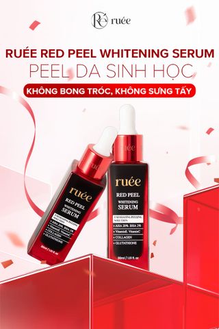  Serum Peel Da RUÉE Hỗ Trợ Làm Sáng Da Red Peel AHA 20% BHA 2% Serum 30ml 