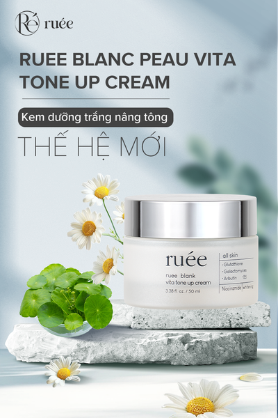  Kem Ngày Nâng Tông Da RUÉE Giúp Trắng Sáng, Đều Màu Da Blanc Peau Vita Tone Up Cream 50ml 