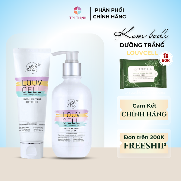  Kem body dưỡng trắng da cấp ẩm body Louv Cell Crystal Whitening Body Lotion 