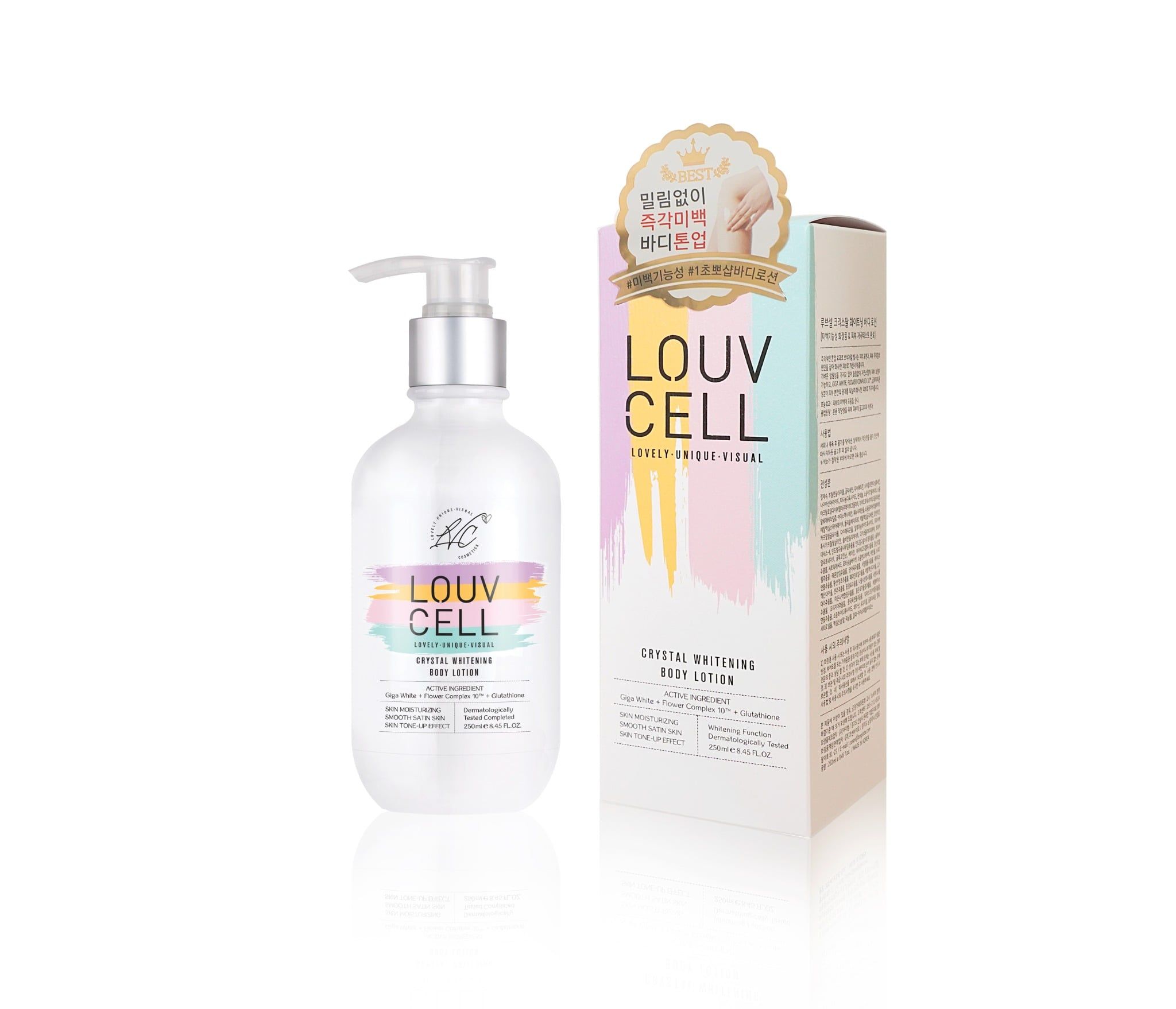  Kem body dưỡng trắng da cấp ẩm body Louv Cell Crystal Whitening Body Lotion 