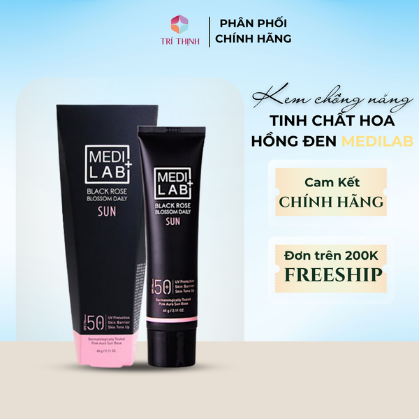  Kem chống nắng Daycell Tinh chất Hoa Hồng Đen Daycell Medilab Black Rose Blossom Daily Sun 60g 