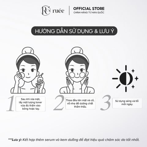 Toner Dưỡng Ẩm RUÉE Hỗ Trợ Làm Sáng Da Căng Bóng Blanc Peau Essence Toner 120ml 