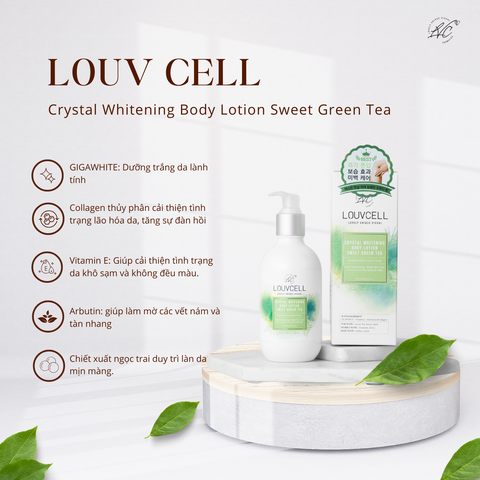  Kem body dưỡng trắng da cấp ẩm body Louv Cell Crystal Whitening Body Lotion Bản Nâng Cấp 