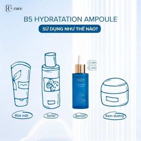  Serum Cấp Ẩm Phục Hồi Da RUÉE B5 Hydration Ampoule Hỗ Trợ Dưỡng Ẩm Da 50ml 