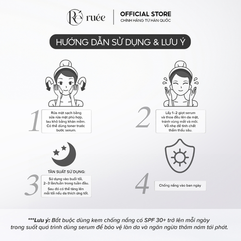  Serum Đêm Giảm Thâm Nám RUÉE Dưỡng Sáng Đều Màu Da Mila Retinol Serum 50ml 