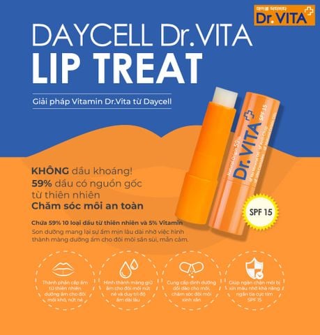  Son dưỡng Vitamin Daycell Dr.Vita – Dr.Vita Vitamin Lip stick (lip balm) 