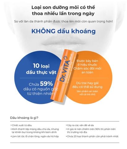  Son dưỡng Vitamin Daycell Dr.Vita – Dr.Vita Vitamin Lip stick (lip balm) 