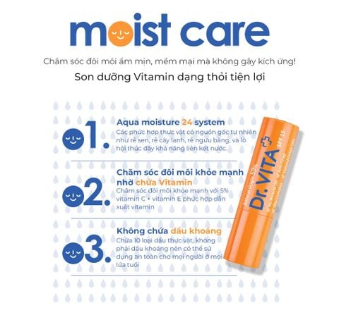  Son dưỡng Vitamin Daycell Dr.Vita – Dr.Vita Vitamin Lip stick (lip balm) 