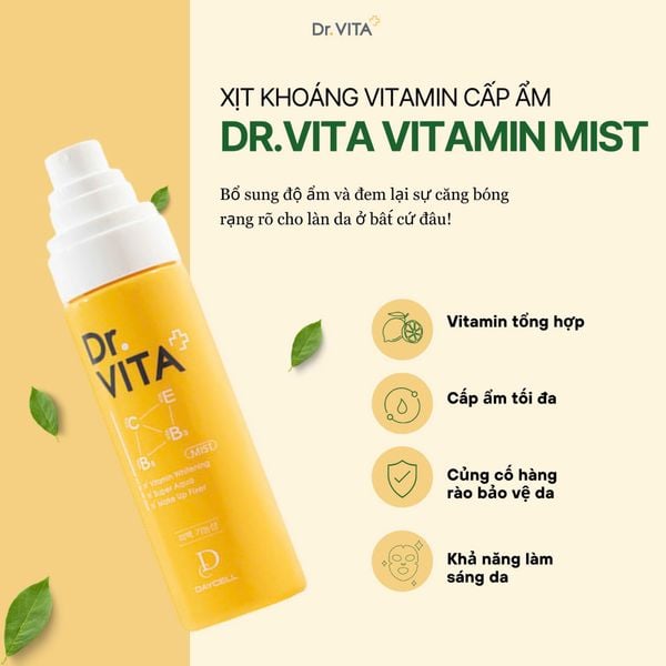  Xịt Khoáng Cấp Ẩm DR.VITA DAYCELL MIST 80 ML 