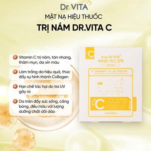  DAYCELL Dr.VITA Vitamin Mask (A/B/C) – Mặt nạ Hiệu Thuốc Dr.VITA Vitamin 10 miếng/ hộp 