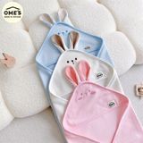 Ủ CHOÀNG THÊU COTTON HÌNH THỎ OME'S