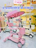 XE SCOOTER KIÊM XE ĐẨY MÁI CHE 619A