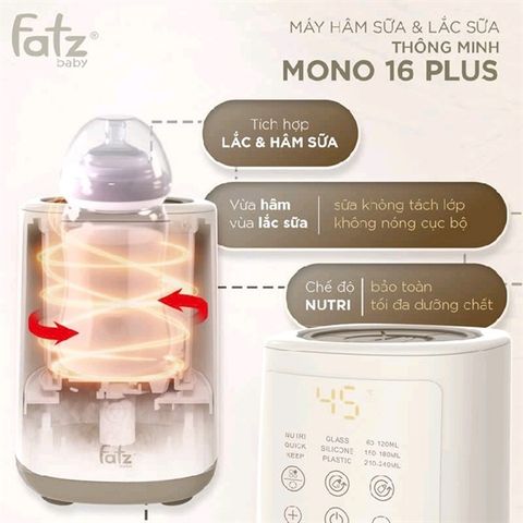 MÁY HÂM SỮA VÀ LẮC SỮA MONO 16 PLUS FATZ