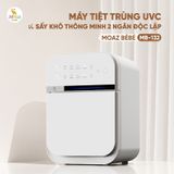 MÁY TIỆT TRÙNG UVC SẤY KHÔ THÔNG MINH 2 NGĂN ĐỘC LẬP MOAZ BEBE MB 132