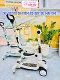 XE SCOOTER KIÊM XE ĐẨY MÁI CHE 619A