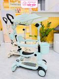 XE SCOOTER KIÊM XE ĐẨY MÁI CHE 619A