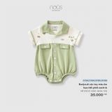BODYSUIT CỘC TAY BE IN HT XANH LÁ NOUS