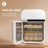 MÁY TIỆT TRÙNG UVC SẤY KHÔ THÔNG MINH 2 NGĂN ĐỘC LẬP MOAZ BEBE MB 132