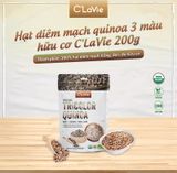 HẠT QUINOA DIÊM MẠCH 3 MÀU HỮU CƠ C'LAVIE 200G GÓI 2 TÚI