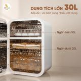 MÁY TIỆT TRÙNG UVC SẤY KHÔ THÔNG MINH 2 NGĂN ĐỘC LẬP MOAZ BEBE MB 132