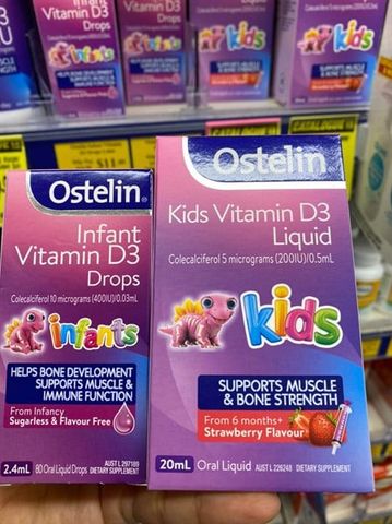 Vitamin D3 Liquid OSTELIN kids (6m-12y+)