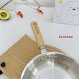 CHẢO INOX CÁN GỖ COCOBEAR