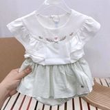 BỘ CỘC TRẮNG PHỐI QUẦN CARO NOUS