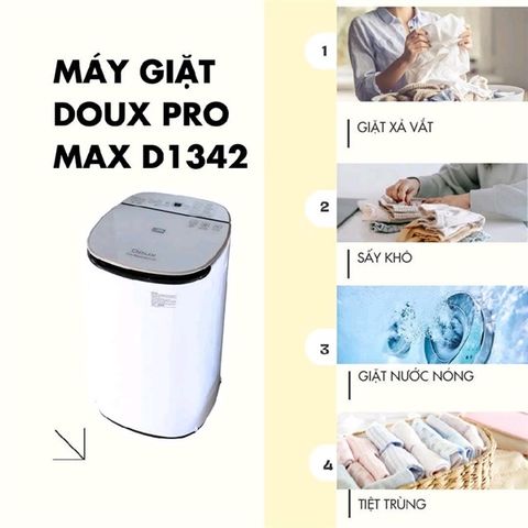 MÁY GIẶT SẤY NƯỚC NÓNG DOUX PRO MAX (DX-1342)