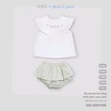 BỘ CỘC TRẮNG PHỐI QUẦN CARO NOUS
