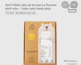 SET 5 KHĂN SỮA SỢI TRE LỤA LA POMME PHỐI MÀU (30*30)