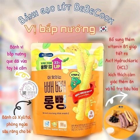 TPBS BÁNH QUE BEBECOOK MỚI 12m+