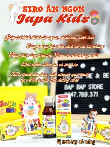 SIRO ĂN NGON JAPA KID NHẬT 100ML
