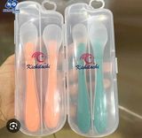 SET 2 THÌA ĂN DẶM SILICON KICHI